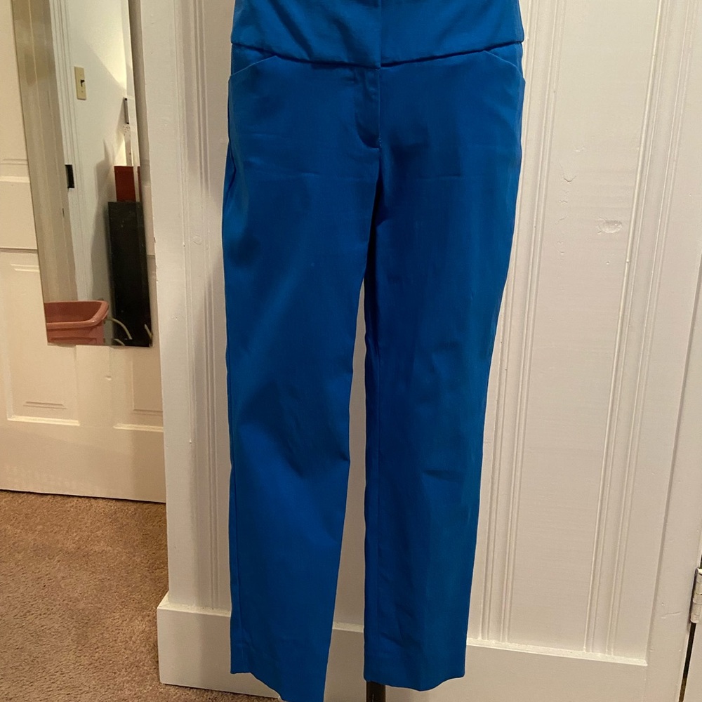 The Limited Blue Ankle Cropped Jumpsuit